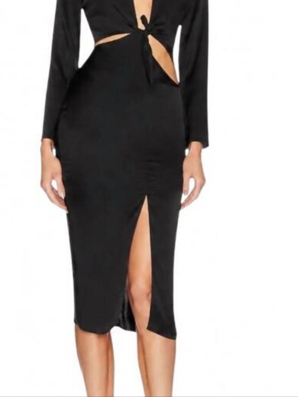 Gb11  - NEW MOTHER OF ALL rose silk midi dress in black , Sz M